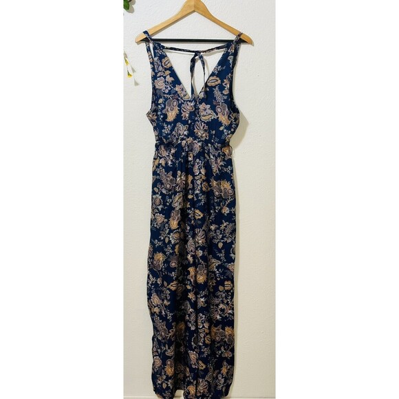 NWOT Anthropologie Ett-Twa Women Size S Floral Paisley Wide Leg Jumpsuit Boho - Picture 7 of 15